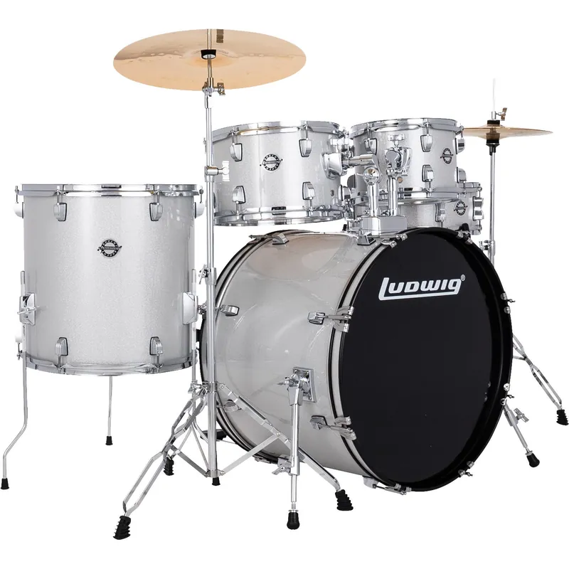 Kampanj Ludwig Accent Drive 5-Piece Drum Kit (Silver Sparkle)